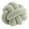 Cuscino decorativo annodato 30 cm in tessuto a coste verde salvia - morbido per divano e letto