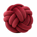 Cuscino decorativo annodato 30 cm in tessuto effetto velluto rosso bordeaux stile moderno