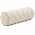 Cuscino cilindrico 20 x 50 cm in tessuto beige per supporto decorativo