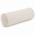 Cuscino cilindrico 20 x 50 cm in tessuto bouclé beige - supporto decorativo