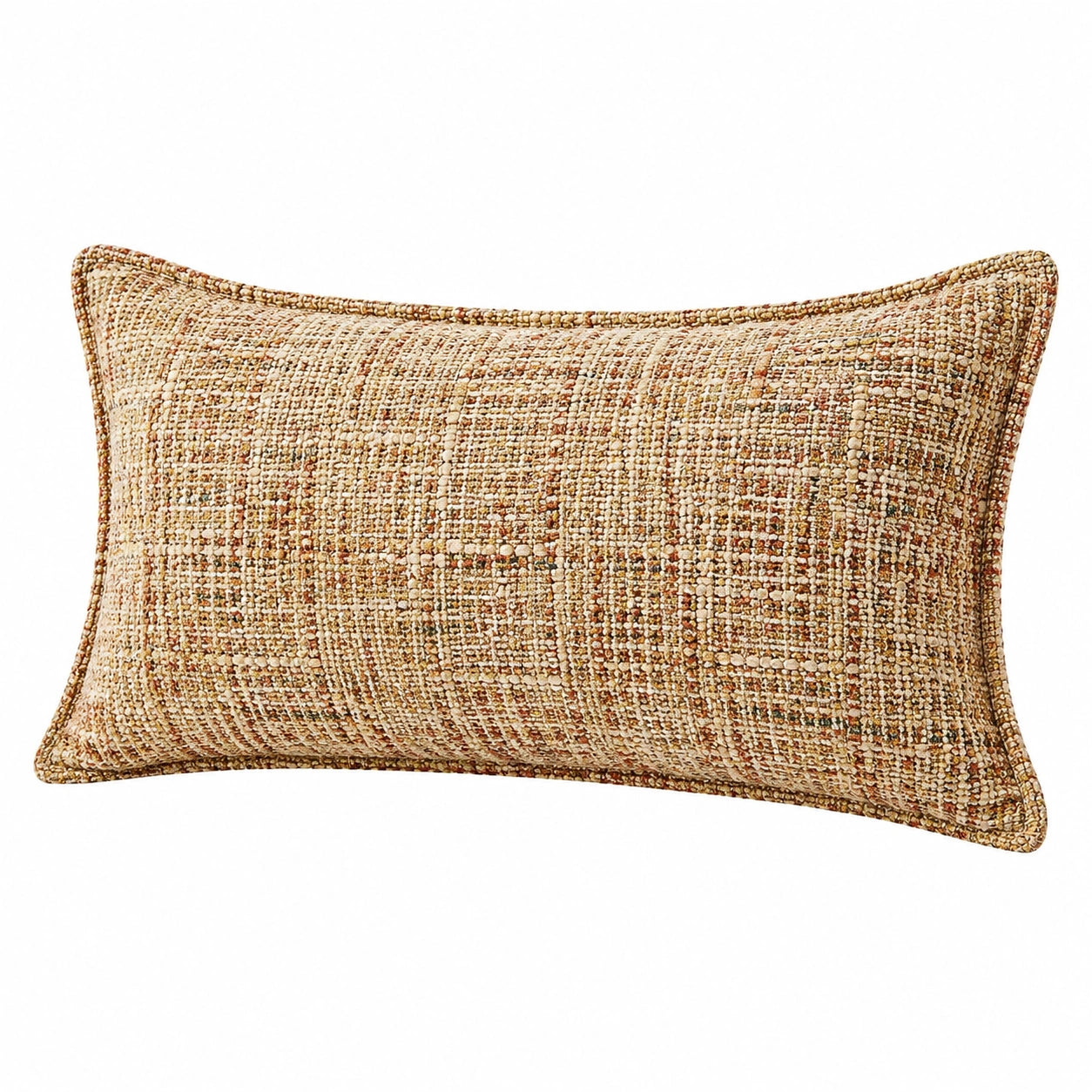 Cuscino decorativo rettangolare 50 x 30 cm in tessuto beige marrone stile boho
