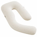 Cuscino a U 140 cm in tessuto trapuntato bianco per gravidanza e riposo