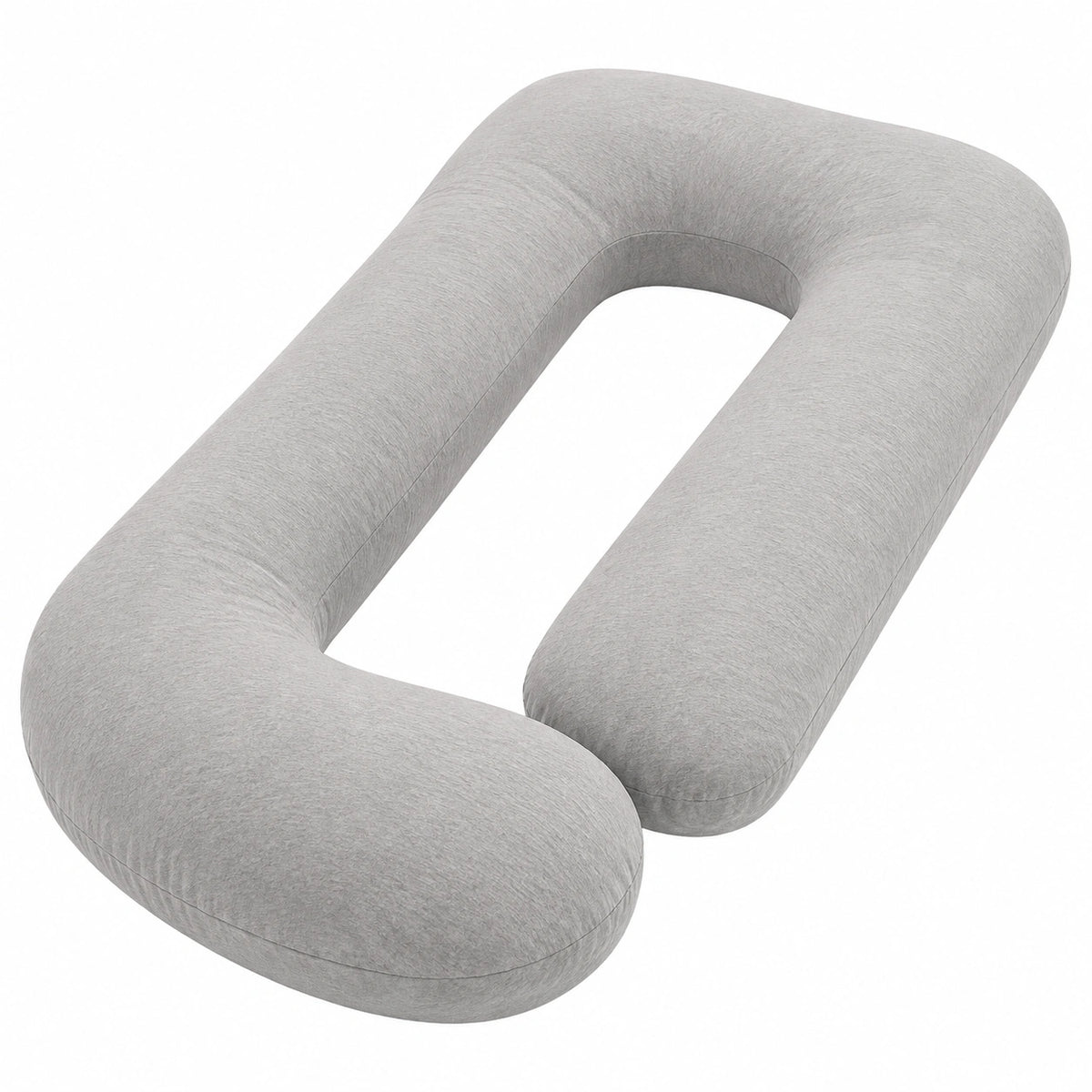 Cuscino gravidanza a U 140 cm in tessuto grigio per supporto corpo