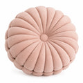 Cuscino decorativo rotondo 45 cm in velluto rosa cipria stile floreale